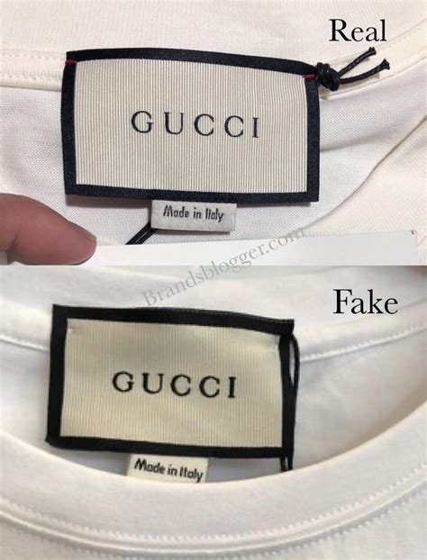 how to tell real from fake gucci tshirt